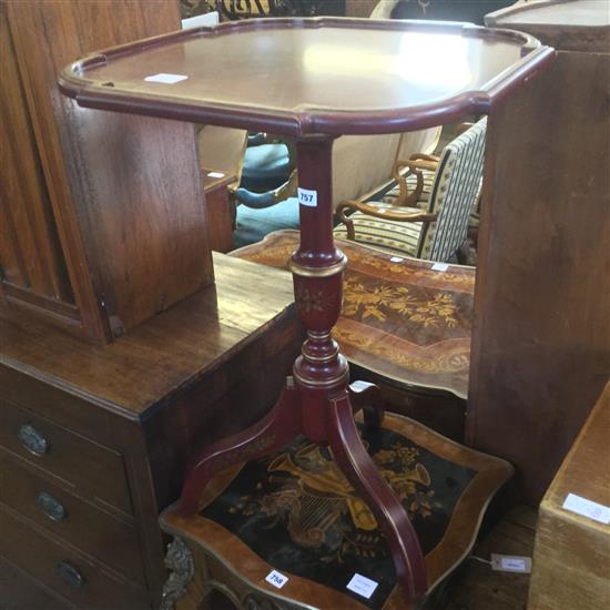 Modern red lacquered wine table